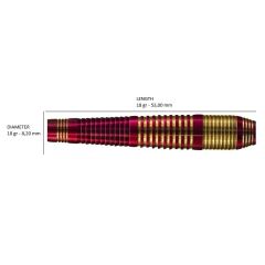 Harrows Vivid Brass Soft Tip Darts Kırmızı - 18