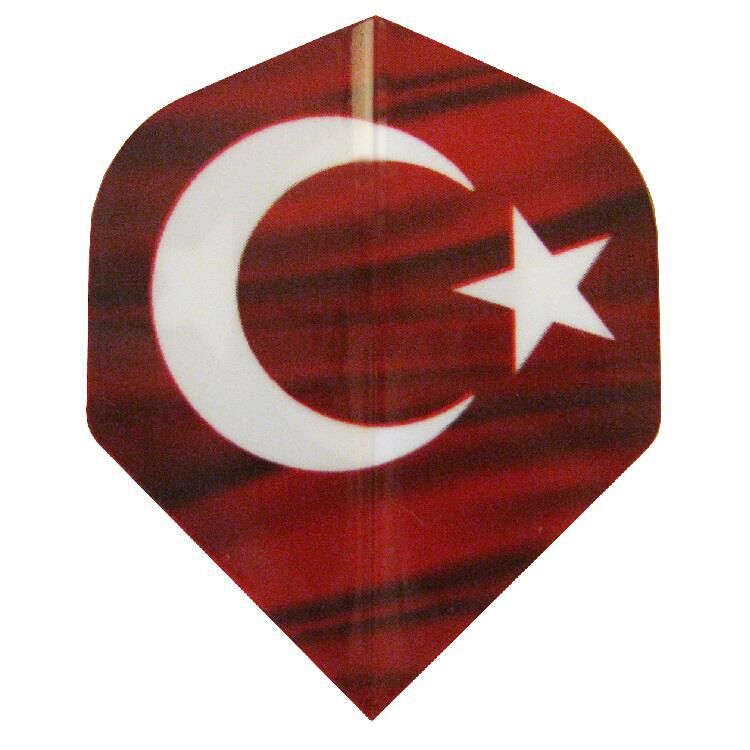 Bora Standart Dart Flights 10 Set Türk Bayrağı