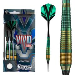 Harrows Vivid Brass Soft Tip Darts Yeşil - 18