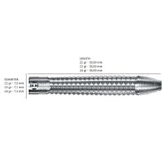 Harrows Dimplex S3 Tapered Profile %90 Tungsten Dart Oku
