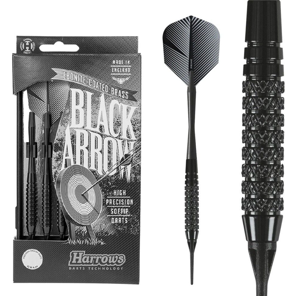 Harrows Black Arrow Knurled Soft Tip Darts