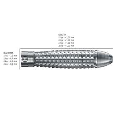 Harrows Dimplex S3 Bomb Profile %90 Tungsten Dart Oku