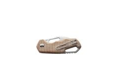 MKM Isonzo M390 Clip Point Natural Canvas Çakı
