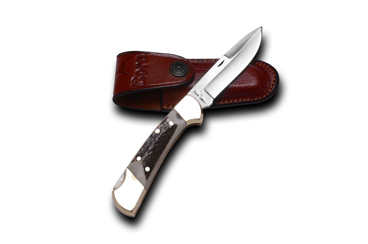 Bora 203 BG Orta Boy İnce Yuvarlak Uçlu Boynuz Saplı Çakı