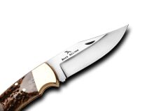 Bora 209 BG Ergonomik İnce Yuvarlak Uçlu Boynuz Saplı Çakı