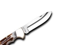 Bora 210 BG Ergonomik Yuvarlak Uçlu Boynuz Saplı Çakı