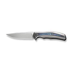 We Knife Zonda Titanium Grey Twill CF Flamed Çakı