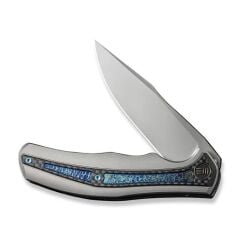 We Knife Zonda Titanium Grey Twill CF Flamed Çakı