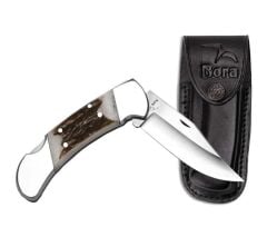 Bora 206 BP Büyük Boy Boynuz Saplı Çakı