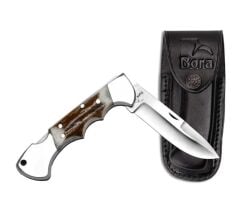 Bora 209 BP Ergonomik İnce Yuvarlak Uçlu Boynuz Saplı Çakı