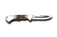 Bora 209 BP Ergonomik İnce Yuvarlak Uçlu Boynuz Saplı Çakı