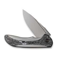 We Knife Equivik Titanium Grey Aluminum Foil CF Çakı