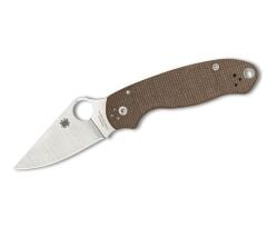 Spyderco Para 3 Brown Canvas Micarta CPM Cru-Wear PlainEdge Çakı