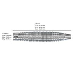 Harrows NX90 Bomb Quick Point %90 Tungsten Dart Oku