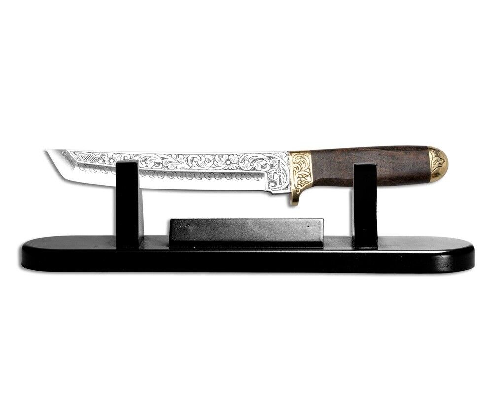 Bora 501 Tanto Kök Ceviz Ağacı Gravürlü Bıçak