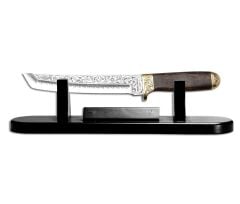 Bora 501 Tanto Kök Ceviz Ağacı Gravürlü Bıçak