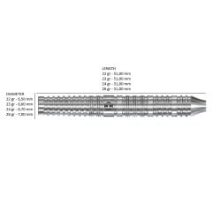 Harrows NX90 Parallel Quick Point %90 Tungsten Dart Oku