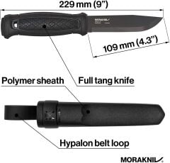 Morakniv Garberg BlackBlade™ with Polymer Sheath (C) -Mora Bıçak-