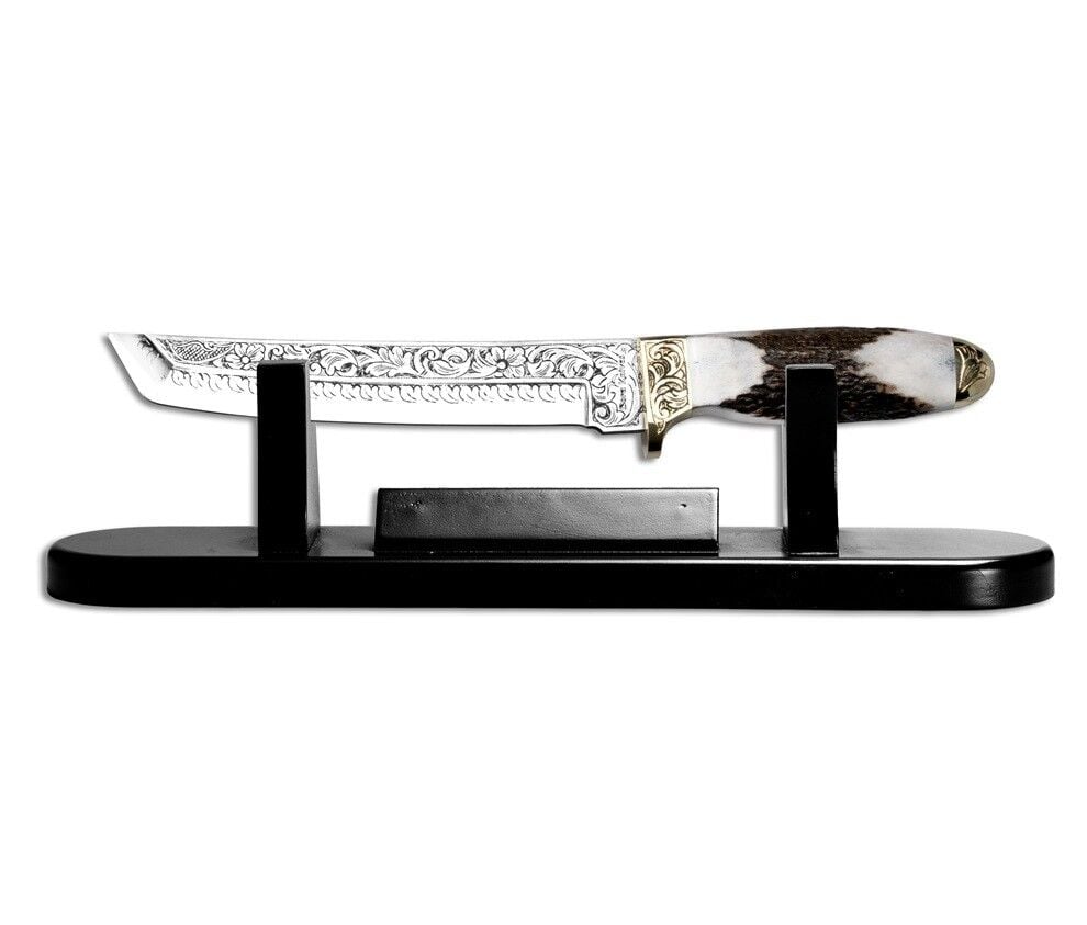 Bora 501 Tanto Boynuz Sap Gravürlü Bıçak