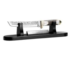 Bora 501 Tanto Boynuz Sap Gravürlü Bıçak