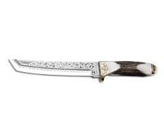 Bora 501 Tanto Boynuz Sap Gravürlü Bıçak