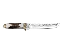 Bora 501 Tanto Boynuz Sap Gravürlü Bıçak