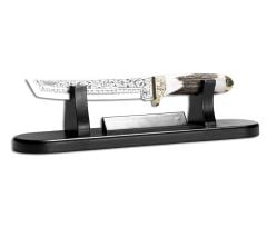 Bora 501 Tanto Boynuz Sap Gravürlü Bıçak