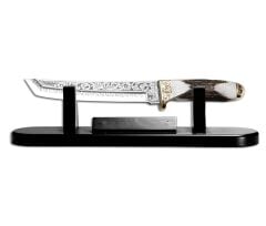 Bora 501 Tanto Boynuz Sap Gravürlü Bıçak