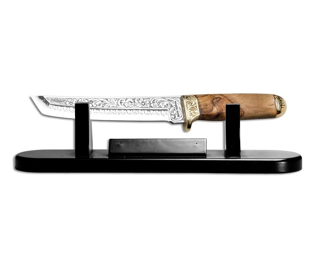 Bora 501 Tanto Zeytin Sap Gravürlü Bıçak