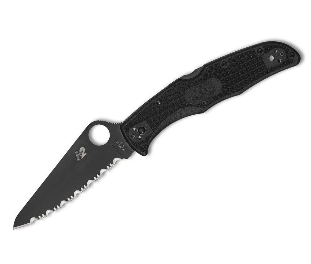 Spyderco Pacific Salt 2 Black Lightweight Black Blade Spyderedge Çakı