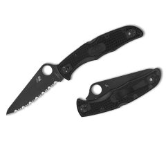 Spyderco Pacific Salt 2 Black Lightweight Black Blade Spyderedge Çakı
