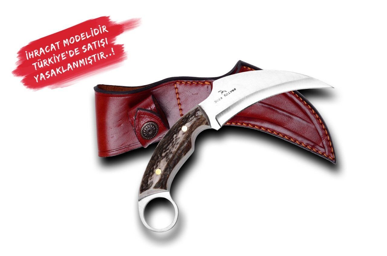 Bora 320 B Karambit Geyik Boynuzu Saplı Bıçak