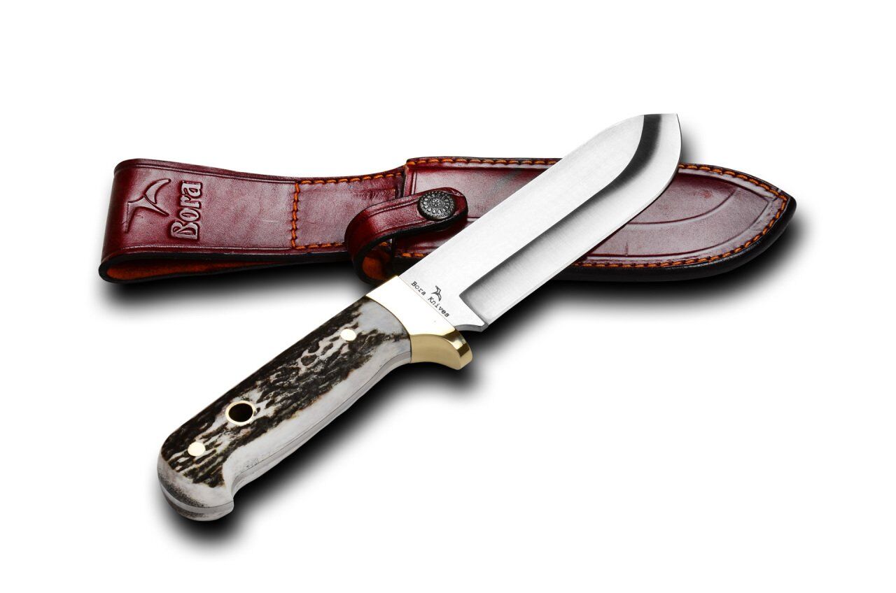 Bora 407 B Büyük Yüzme Geyik Boynuzu Saplı Bıçak