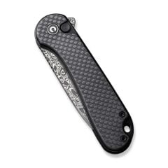 Civivi Button Lock Elementum II CF Damascus Çakı