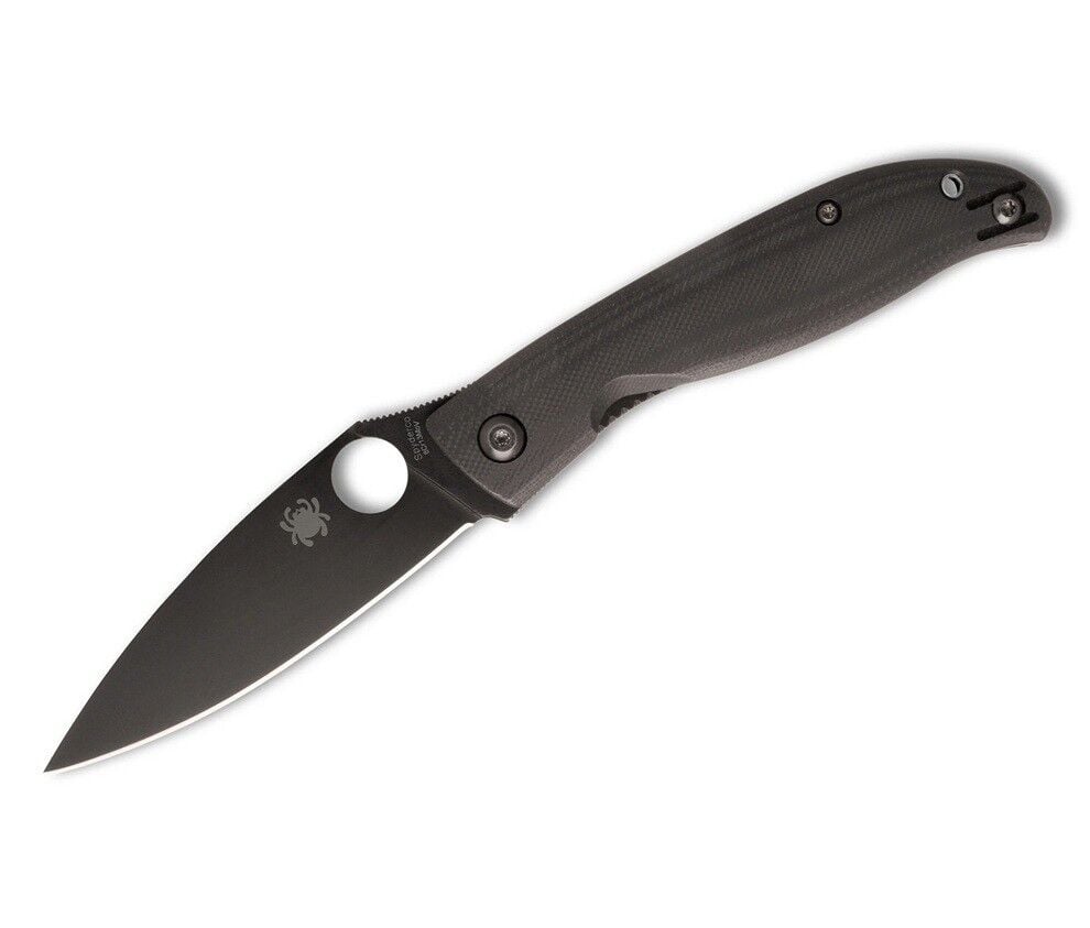 Spyderco Mantra 4 Black G-10 Black Blade Plainedge Çakı