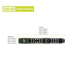 Winmau MVG Vantage %90 Tungsten Çelik Uçlu Dart Oku