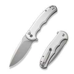 Civivi Button Lock Praxis Aluminum Silver Çakı