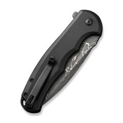 Civivi Button Lock Praxis Aluminum Black Damascus Çakı