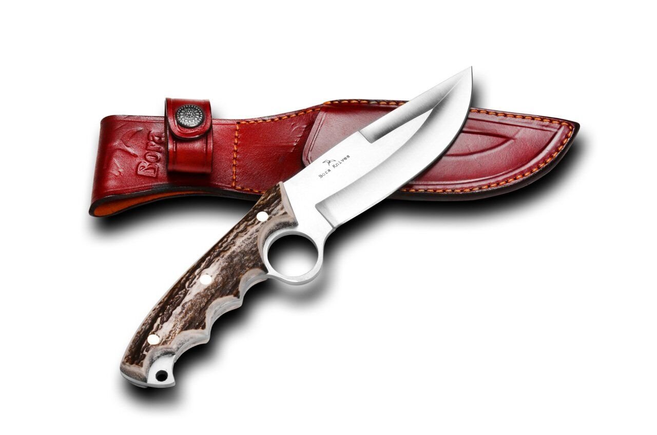 Bora 508 B Trigger Geyik Boynuzu Saplı Bıçak