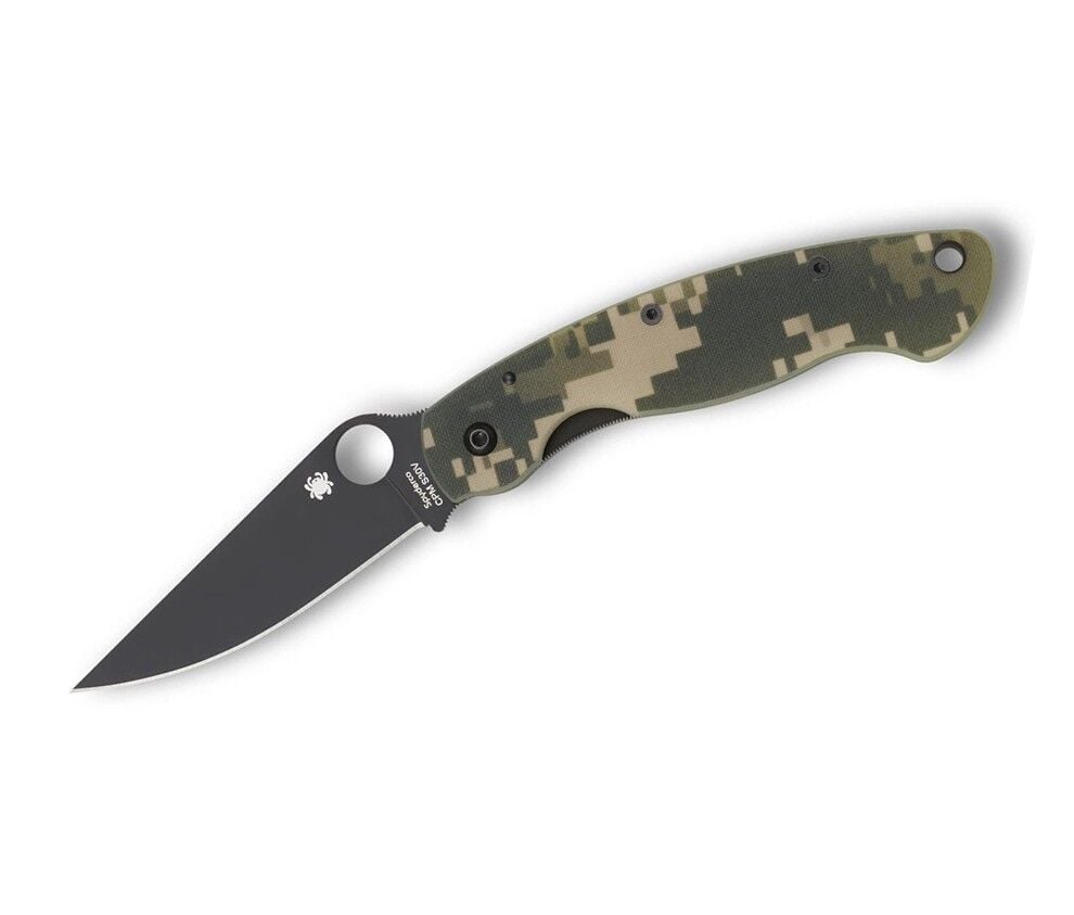 Spyderco Military Model Camo G-10 Black Blade PlainEdge Çakı