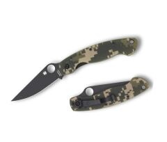 Spyderco Military Model Camo G-10 Black Blade PlainEdge Çakı