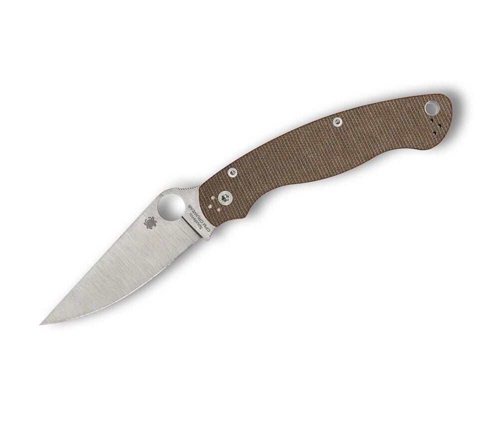 Spyderco Military 2 Brown Canvas Micarta CPM CRUWEAR PlainEdge Çakı
