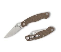 Spyderco Military 2 Brown Canvas Micarta CPM CRUWEAR PlainEdge Çakı
