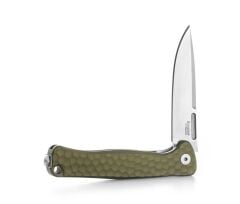 Lionsteel Emmet EM01A GS Stone Washed Blade MagnaCut Green  Aluminium Hammertone Çakı