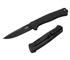 Lionsteel Emmet EM01A BB Old Black MagnaCut Black Aluminium Hammertone Çakı