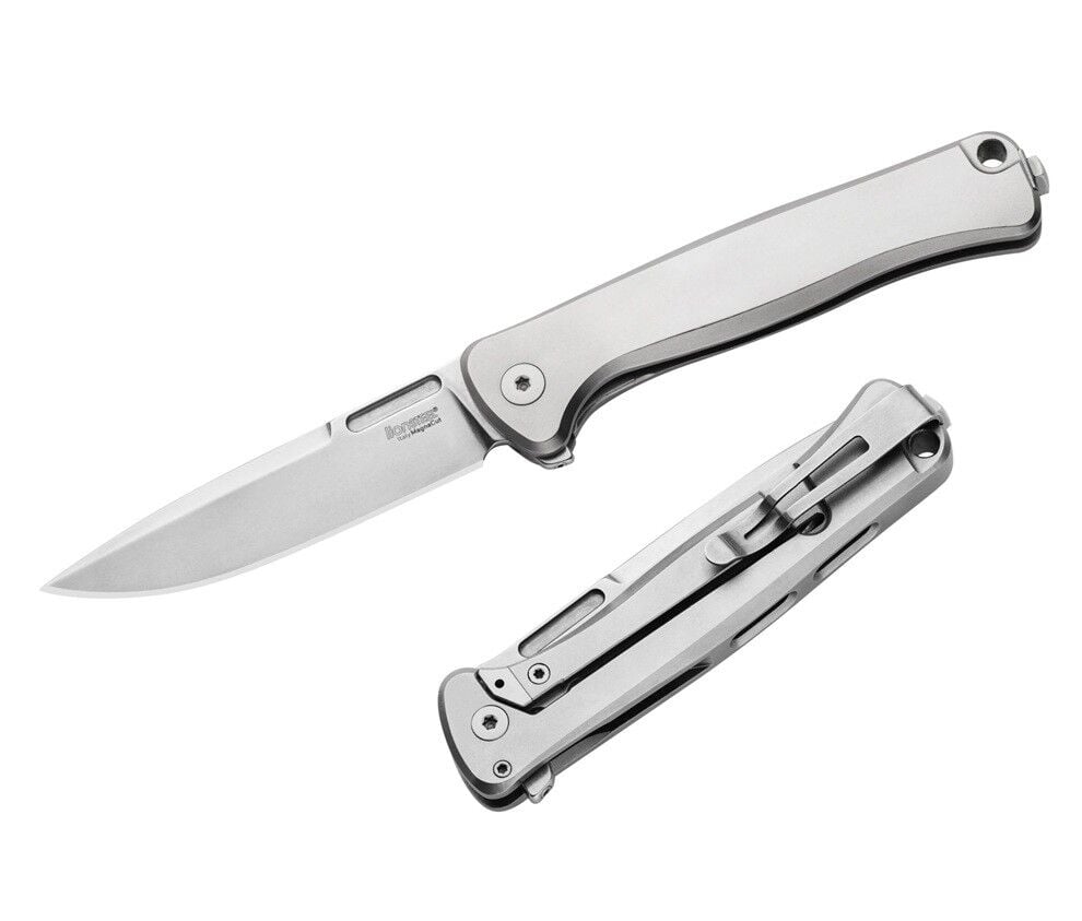 Lionsteel Emmet EM01 FL Stonewashed MagnaCut Grey Titanium Çakı