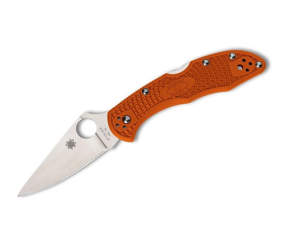 Spyderco Delica 4 Orange Lightweight Flat Ground PlainEdge Çakı