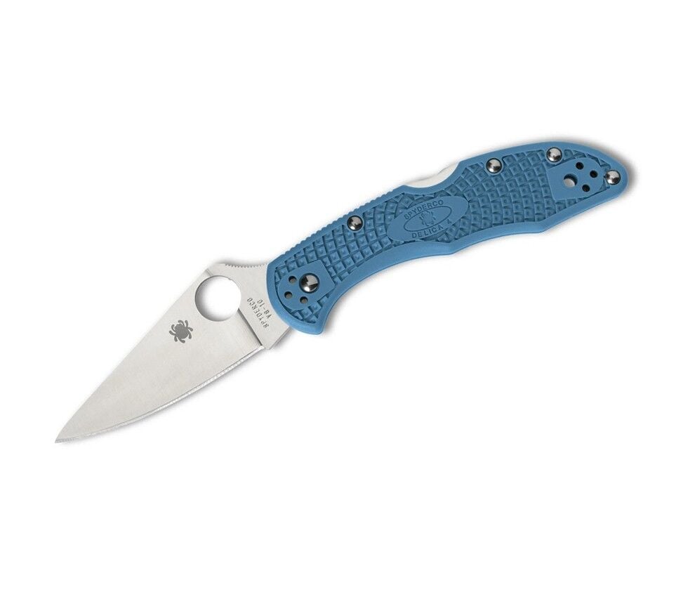 Spyderco Delica 4 Blue Lightweight Flat Ground PlainEdge Çakı