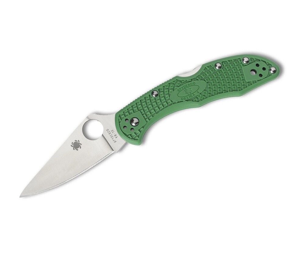 Spyderco Delica 4 Green Lightweight Flat Ground PlainEdge Çakı
