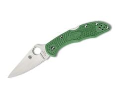 Spyderco Delica 4 Green Lightweight Flat Ground PlainEdge Çakı